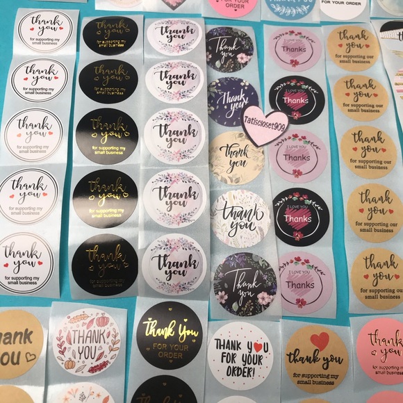4x$20 💲💲200 assorted thank you stickers 1” - Picture 10 of 14